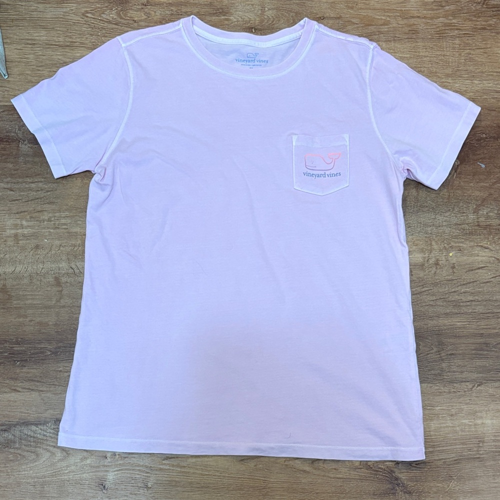 Vineyard Vines Light Pink Short Sleeve Tee with Logo Size Medium